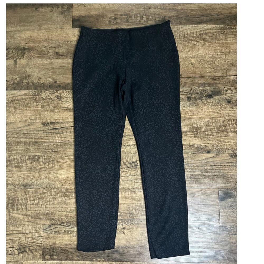 Alfani Black Leopard Women's Dress Pants with Subtle Stretch - Size 14